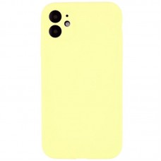 Чохол Silicone Case Full Camera Protective (AA) NO LOGO для Apple iPhone 12 (6.1")  Жовтий / Mellow Yellow - 00000070224_19