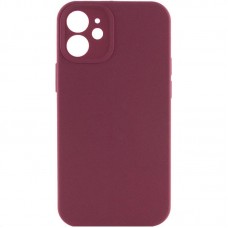 Чохол Silicone Case Full Camera Protective (AA) NO LOGO для Apple iPhone 12 (6.1")  Бордовий / Plum - 00000070224_24