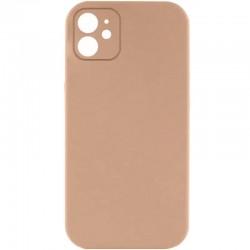 Чохол Silicone Case Full Camera Protective (AA) NO LOGO для Apple iPhone 12 (6.1")  Бежевий / Desert Gold - 00000070224_44