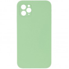 Чохол Silicone Case Square Full Camera Protective (AA) NOLOGO для Apple iPhone 11 Pro Max (6.5")  М'ятний / Mint - 00000072156_15
