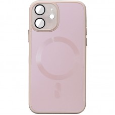 Чохол TPU+Glass Sapphire Midnight with MagSafe для Apple iPhone 12 (6.1")  Рожевий / Pink Sand - 00000065443_5