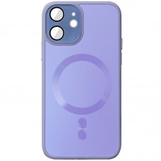 Чохол TPU+Glass Sapphire Midnight with MagSafe для Apple iPhone 12 (6.1")  Бузковий / Dasheen - 00000065443_7