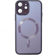 Чохол TPU+Glass Sapphire Midnight with MagSafe для Apple iPhone 12 (6.1")  Фіолетовий / Deep Purple - 00000065443_9