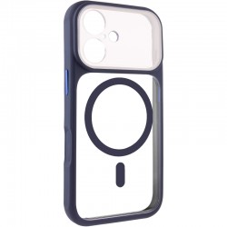 Чохол TPU+PC GETMAN Moon Clear with MagSafe для Apple iPhone 17 (6.3")  Blue - 00000084775_2