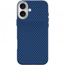 Чохол TPU+PC KVZV Triangular Pattern with Magnetic Fit для Apple iPhone 17 (6.3")  Blue - 00000088021_2