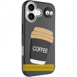 Чохол TPU Leather Toys для Apple iPhone 17 Air (6.5")  Coffee / Black - 00000082731_2