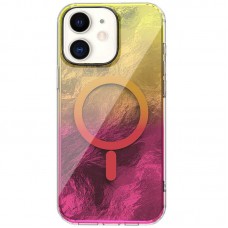 Чохол TPU Shiny Mountain (MagFit) для Apple iPhone 11 (6.1")  Yellow / Pink - 00000077632_5