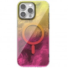 Чохол TPU Shiny Mountain (MagFit) для Apple iPhone 12 Pro / 12 (6.1")  Yellow / Pink - 00000077633_7