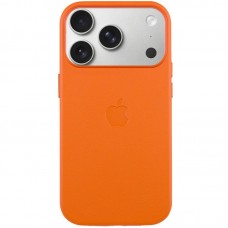 Чохол шкіряний Leather Case (AA) with MagSafe and Animation для Apple iPhone 17 Pro Max (6.9")  Orange - 00000084666_7