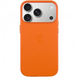 Чохол шкіряний Leather Case (AA) with MagSafe and Animation для Apple iPhone 17 Pro Max (6.9")  Orange - 00000084666_7