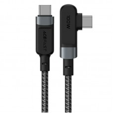 Дата кабель Acefast C5-03 USB-C to USB-C 100W right angled aluminum alloy (2m)  Black - 00000065910_1