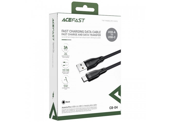 Дата кабель Acefast C8-04 USB to Type-C 3A (1.2m)