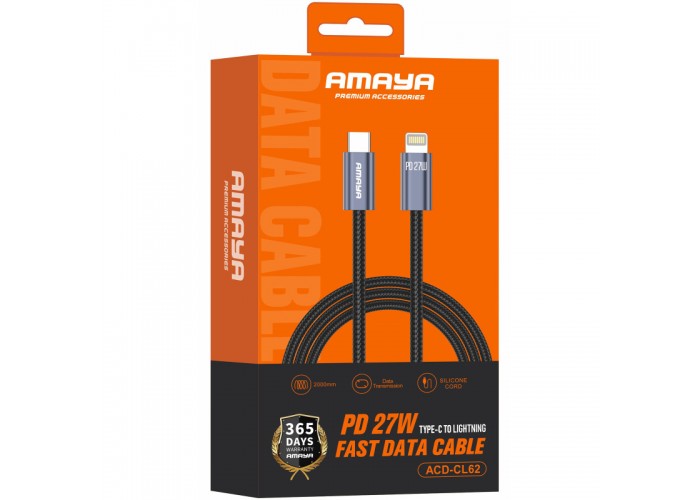 Дата кабель Amaya 62CL Type-C to Lightning 27W (2m)