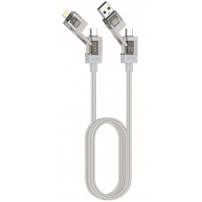 Дата кабель Amaya ACD-390 4in1 Type-C to Lightning/Type-C to USB 240W (1m)  Biege - 00000084610_1
