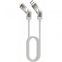 Дата кабель Amaya ACD-390 4in1 Type-C to Lightning/Type-C to USB 240W (1m)  Biege - 00000084610_1