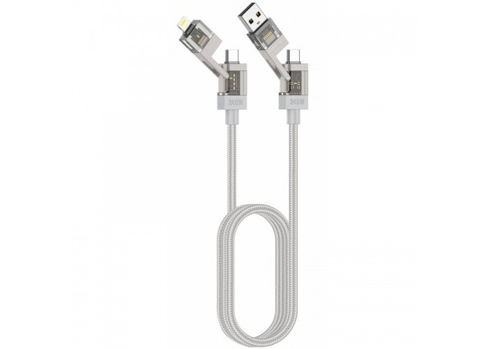 Дата кабель Amaya ACD-390 4in1 Type-C to Lightning/Type-C to USB 240W (1m)