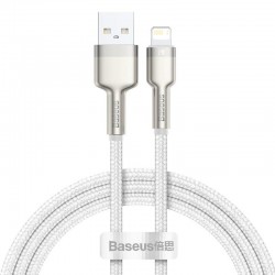 Дата кабель Baseus Cafule Series Metal USB to Lightning 2.4A (1m) (CALJK-A0)  White - 00000074776_2