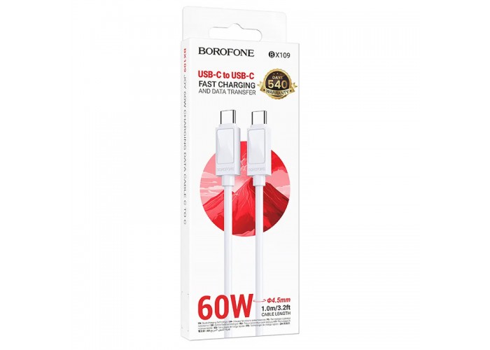Дата кабель Borofone BX109 Type-C to Type-C 60W (1m)