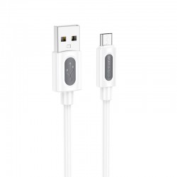 Дата кабель Borofone BX114 Structure USB to MicroUSB 2.4A (1m)  White - 00000076766_2