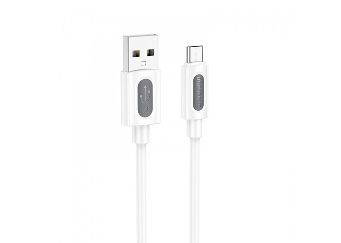 Дата кабель Borofone BX114 Structure USB to MicroUSB 2.4A (1m)