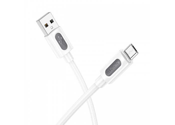 Дата кабель Borofone BX114 Structure USB to MicroUSB 2.4A (1m)