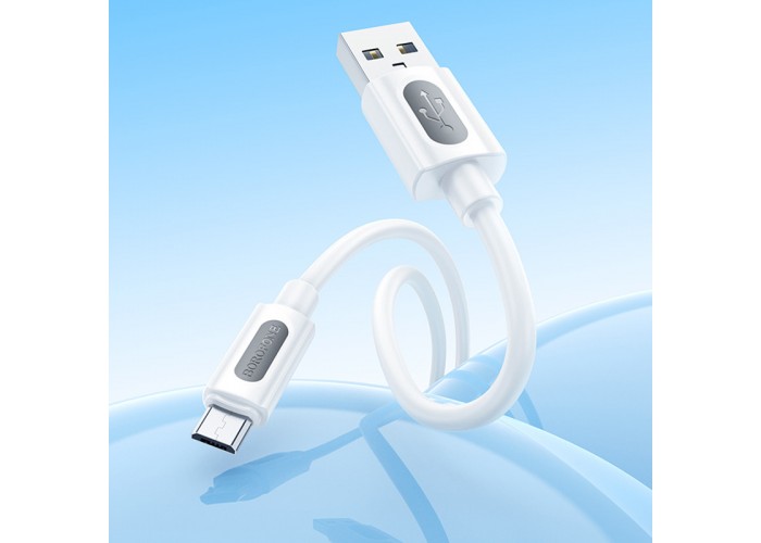 Дата кабель Borofone BX114 Structure USB to MicroUSB 2.4A (1m)