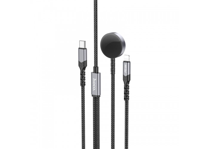 Дата кабель Hoco CW54 2in1 Type-C to iWatch/Lightning 2.5W (1.2m)