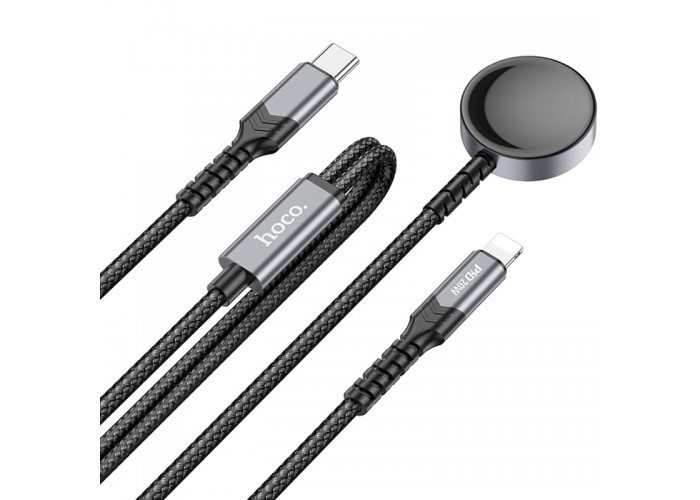 Дата кабель Hoco CW54 2in1 Type-C to iWatch/Lightning 2.5W (1.2m)