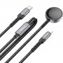 Дата кабель Hoco CW54 2in1 Type-C to iWatch/Lightning 2.5W (1.2m)