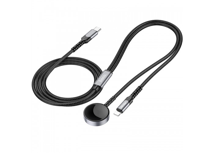 Дата кабель Hoco CW54 2in1 Type-C to iWatch/Lightning 2.5W (1.2m)