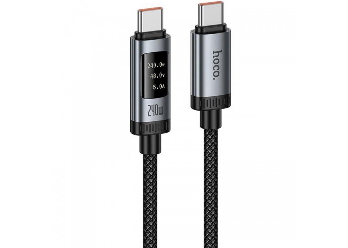 Дата кабель Hoco U148 Lord with display Type-C to Type-C 100W (1.2m)