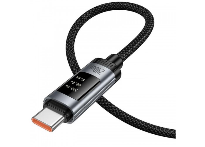 Дата кабель Hoco U148 Lord with display Type-C to Type-C 100W (1.2m)