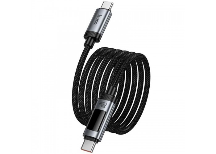 Дата кабель Hoco U148 Lord with display Type-C to Type-C 100W (1.2m)