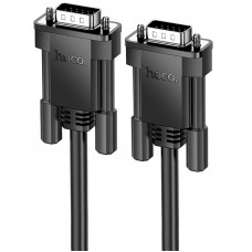 Дата кабель Hoco US11 VGA male to VGA male HD (1m)  Black - 00000074178_1