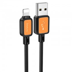 Дата кабель Hoco X108 Benefit USB to Lightning 2.4A (1m)  Black - 00000073878_1