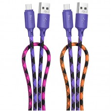Дата кабель Hoco X116 Meridian USB to MicroUSB 2.4A (1m)  Gradient Purple Mix - 00000079089_1
