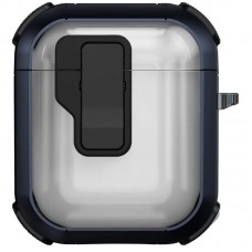 Футляр протиударний Locking Button для навушників Airpods 1/2  Blue - 00000079155_2