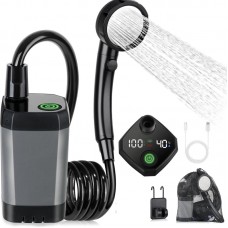 Портативний душ Spopal Pro Water Temp and Battery Level Indicator 6000mAh + bucket 20L (USB-C)  Black - 00000086569_1