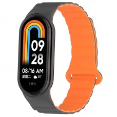 Ремінець Dual-color Magnetic для Xiaomi Mi Band 9/8/10  Gray / Orange - 00000077059_3