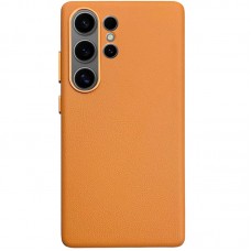 Шкіряний чохол Leather Case (AAA) для Samsung Galaxy S25 Ultra  Orange - 00000076421_5