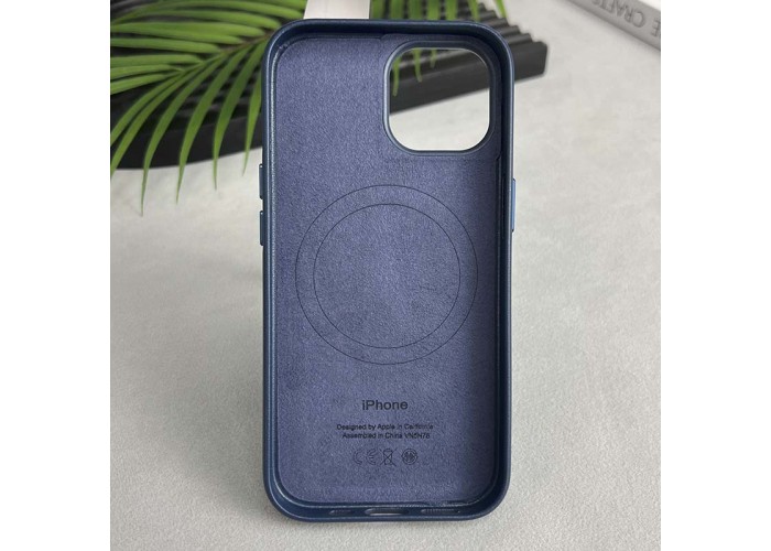 Шкіряний чохол Leather Case (AAA) with MagSafe and Animation для Apple iPhone 16 Pro (6.3