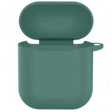 Силіконовий футляр New з карабіном для навушників Airpods 1/2  Зелений / Pine green - 00000049909_16