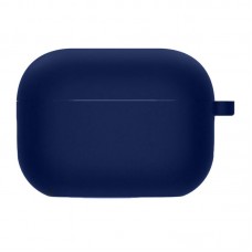 Силіконовий футляр з мікрофіброю для навушників Airpods Pro 3  Темно-синій / Midnight blue - 00000082130_36