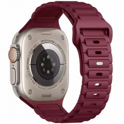 Силіконовий ремінець Defense для Apple Watch 38/40/41/42mm(ser.10) (140-190mm)  Wine Red - 00000085210_6