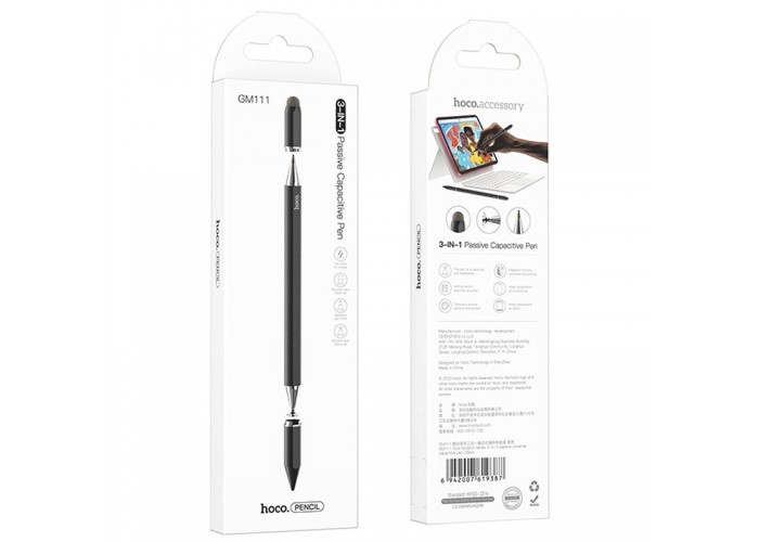 Стілус Hoco GM111 Cool Dynamic series 3in1 Passive Universal Capacitive Pen