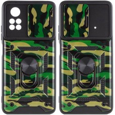 Ударостійкий чохол Camshield Serge Ring Camo для Xiaomi Poco X4 Pro 5G  Зелений / Army Green - 00000054667_1