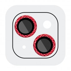 Захисне скло Metal Shine на камеру (у упак.) для Apple iPhone 15 (6.1") / 15 Plus (6.7")  Червоний / Red - 00000065695_5