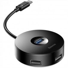 Переходник HUB Baseus Round Box Type-C to USB 3.0 + 3USB 2.0 (CAHUB-G)  Черный - 00000031222_2