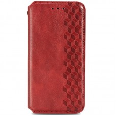 Кожаный чехол книжка GETMAN Cubic (PU) для Samsung Galaxy A02  Красный (00000043330_3)