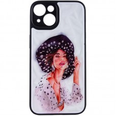 TPU+PC чехол Prisma Ladies для Apple iPhone 14 (6.1 )  Girl in a hat - 00000061394_5